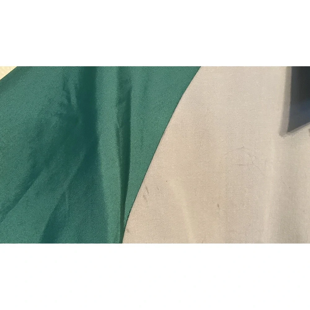 Vintage 1980s Pioneer Seed Swingster Full Zip Satin Windbreaker Green Jacket L